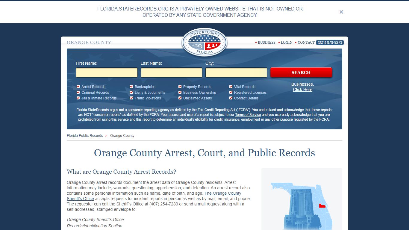 Orange County Arrest, Court, and Public Records